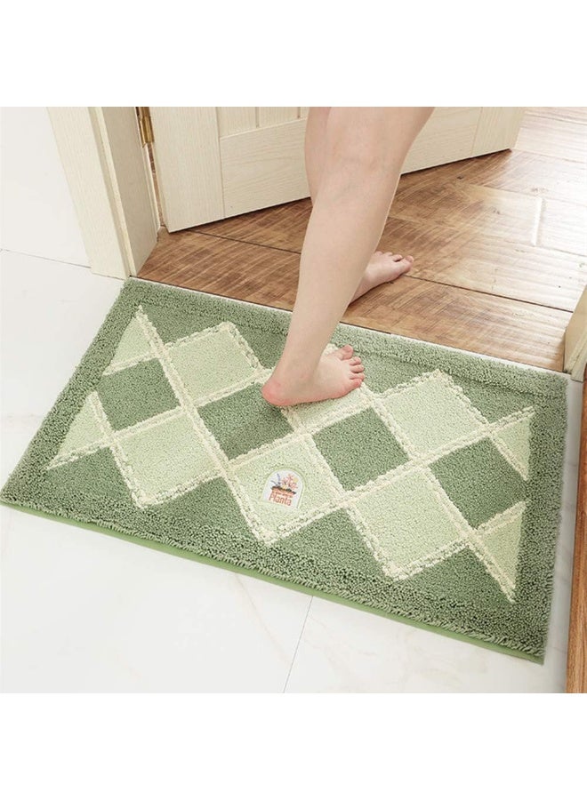 EBREEZZ Diamond Pattern Bathroom Floor Mat – Ultra Soft & Highly Absorbent Non-Slip Bath Rug - Image 2